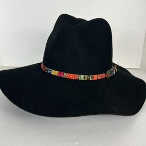 Adora Hat Felted Wool Womens Black Outdoor Hat One Size Boho